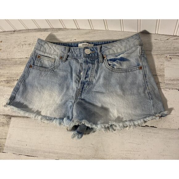 Forever 21 Women's shorts button fly size 24 ruff hem Short‎ Shorts - Picture 1 of 4